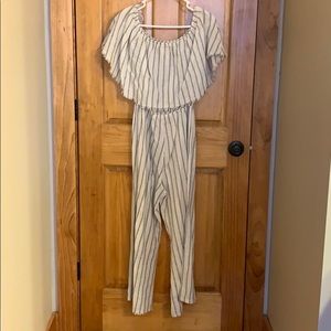 Small off the shoulder wide leg jumpsuit